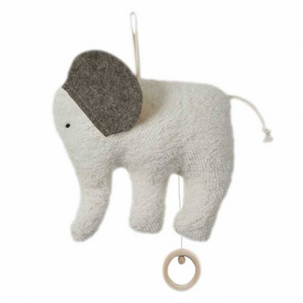 Efie Spieluhr Elefant Organic | Schuberts Wiegenlied grau