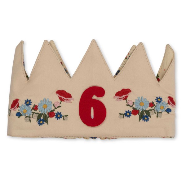 Konges Slojd Krone Geburtstag mit Zahlen Blume