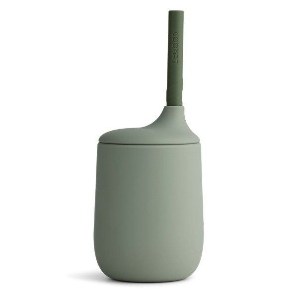 LIEWOOD Sippy Cup mit Strohhalm Green Silikon