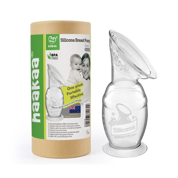 BPA PVC und Phthalatfrei Hemore Silikon-Milchpumpe mit Saugfuß und Deckel 100% lebensmittelechtes Silikon